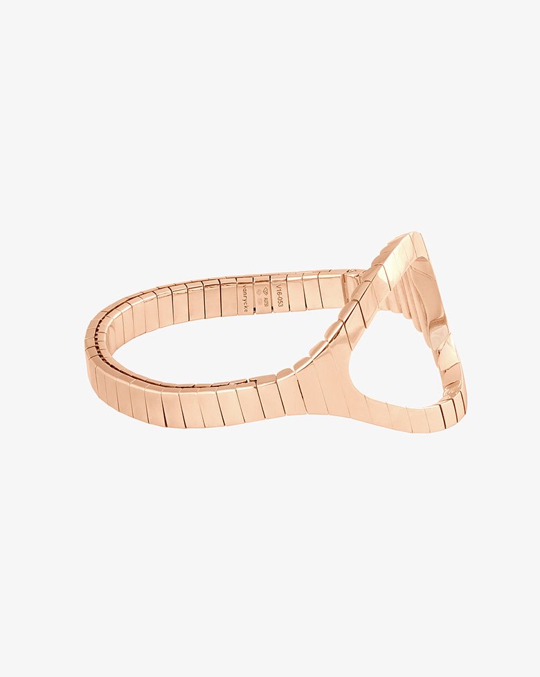 Bracelet in 18-carat pink gold weighing 38.5 g with 2.81 carat diamond from the collection of Styloïde Vanrycke