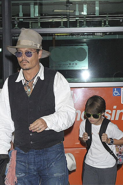 Johnny Depp and his son