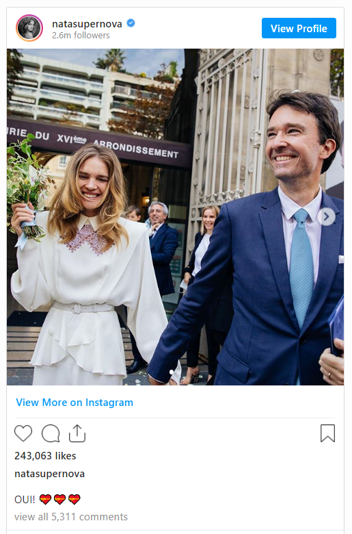 Natalia Vodianova Marries Antoine Arnault in Ulyana Sergeenko Couture