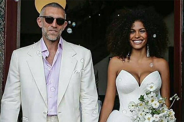 Vincent Cassel and Tina Kunakey got married
